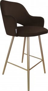 Atos Hoker krzesło barowe Milano podstawa złota MG05 1