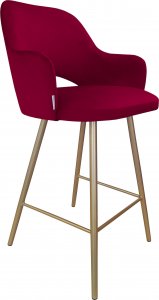Atos Hoker krzesło barowe Milano podstawa złota MG31 1
