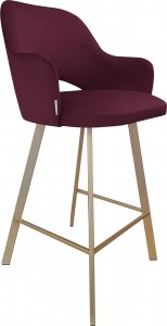 Atos Hoker krzesło barowe Milano podstawa Profil złota MG02 1