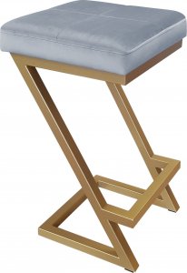 Atos Hoker krzesło barowe ZETA LOFT METAL podstawa złota BL06 1
