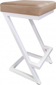 Atos Hoker krzesło barowe ZETA LOFT METAL podstawa biała MG06 1
