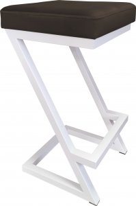 Atos Hoker krzesło barowe ZETA LOFT METAL podstawa biała MG05 1