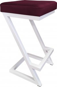 Atos Hoker krzesło barowe ZETA LOFT METAL podstawa biała MG02 1