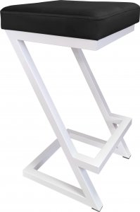 Atos Hoker krzesło barowe ZETA LOFT METAL podstawa biała MG19 1