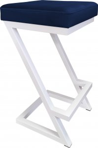 Atos Hoker krzesło barowe ZETA LOFT METAL podstawa biała MG16 1
