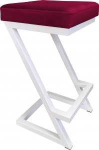 Atos Hoker krzesło barowe ZETA LOFT METAL podstawa biała MG31 1