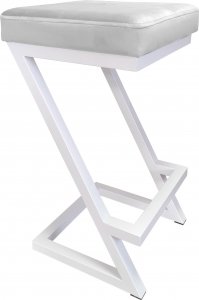 Atos Hoker krzesło barowe ZETA LOFT METAL podstawa biała MG39 1
