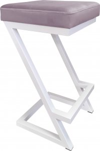 Atos Hoker krzesło barowe ZETA LOFT METAL podstawa biała MG55 1