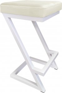 Atos Hoker krzesło barowe ZETA LOFT METAL podstawa biała MG50 1
