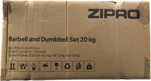 Zipro Sztanga i hantle z zestawem obciążeń bitumicznych 20 kg 10
