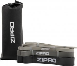Zipro Powerband różne poziomy oporu w zestawie szary 4 szt. 2