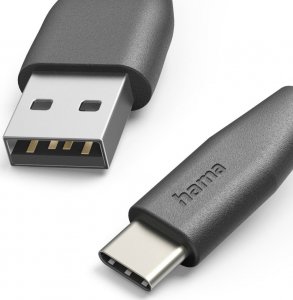Kabel USB Hama USB-A - USB-C 1.5 m Czarny (002015950000) 2