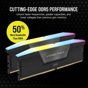 Pamięć Corsair Vengeance RGB, DDR5, 48 GB, 7200MHz, CL36 (CMH48GX5M2B7200C36) 7