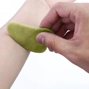 ROLLER WAŁEK JADEITOWY DO MASAŻU GUA SHA PŁYTKA ZESTAW 5