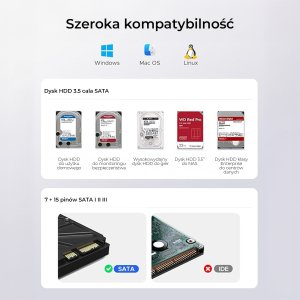 Stacja dokująca Orico 5x SATA 3,5 / 2,5" z funkcją duplikatora 8