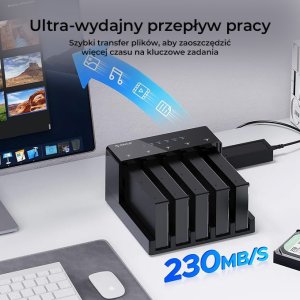 Stacja dokująca Orico 5x SATA 3,5 / 2,5" z funkcją duplikatora 4