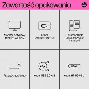 Monitor HP E24T G5 (6N6E6AA#ABB) 12