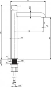Bateria umywalkowa Deante Silia stojąca złoty (BQS R20K) 2