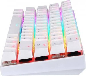 Klawiatura Motospeed Bezprzewodowa klawiatura mechaniczna Motospeed SK62 Biała (czerwone przełączniki) 2