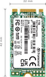 Dysk SSD Transcend 425S 1TB M.2 2242 SATA III (TS1TMTS425S) 3