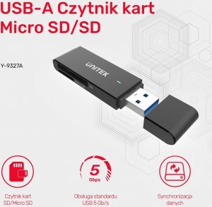 Czytnik Unitek Unitek Czytnik kart SD i microSD USB-A 4