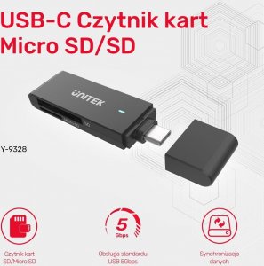 Czytnik Unitek Unitek Czytnik kart SD i microSD USB-C 4