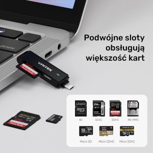 Czytnik Unitek Unitek Czytnik kart SD i microSD USB-C 7