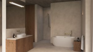 Bateria umywalkowa Deante Silia podtynkowa złoty szczotkowany (BQS R54L) 6