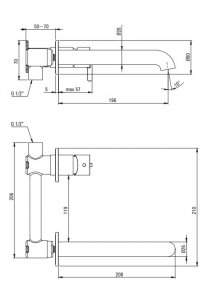 Bateria umywalkowa Deante Silia podtynkowa złoty szczotkowany (BQS R54L) 7