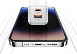 Ładowarka Usams Ładowarka sieciowa USB-C+ USB-A PD 3.0 30W Fast 4