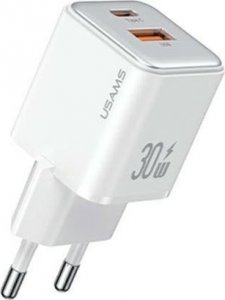 Ładowarka Usams Ładowarka sieciowa USB-C+USB-A PD 3.0 30W Fast 1