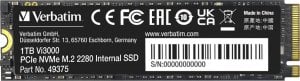 Dysk SSD Verbatim Vi3000 1TB M.2 2280 PCI-E x4 Gen4 NVMe (49375) 1