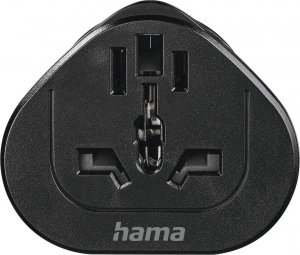 Hama Adapter Podróżny Gniazdo Uniwersalne -> Wtyk EU Czarny 4