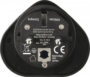 Hama Adapter Podróżny Gniazdo Uniwersalne -> Wtyk EU Czarny 5