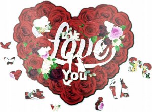 WOOD YOU DO PUZZLE DREWNIANE DUŻE SERCE 140 elementów LOVE 3