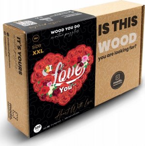 WOOD YOU DO PUZZLE DREWNIANE DUŻE SERCE 140 elementów LOVE 5