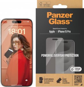 PanzerGlass Szkło hartowane Classic Fit iPhone15 Pro 4