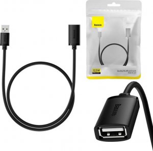 Kabel USB Baseus USB-A - USB-A 0.5 m Czarny (B00631100111-00) 1