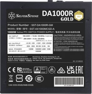 Zasilacz SilverStone DA1000R Gold 1000W (SST-DA1000R-GM) 5