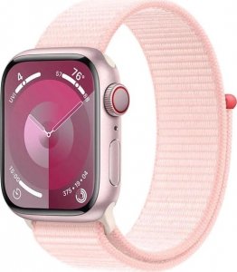 Smartwatch Apple Watch 9 GPS + Cellular 41mm  Pink Alu Sport Loop Różowy  (MRJ13QP/A) 1