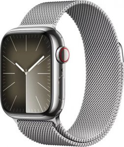 Smartwatch Apple Watch 9 GPS + Cellular 41mm Silver Stainless Steel Srebrny  (MRJ43QP/A) 1