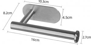 KBE SREBRNY UCHWYT WIESZAK NA PAPIER TOALETOWY 2