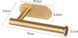 KBE ZŁOTY UCHWYT WIESZAK NA PAPIER TOALETOWY 2