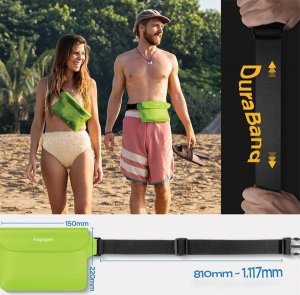 Spigen Universal Waterproof Case & Waist Bag Zielone AMP06023 5