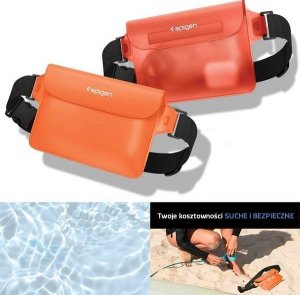 Spigen Universal Waterproof Case & Waist Bag Pomarańczowe AMP06021 3