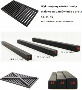 Hurtex Ruszt Żeliwny do Kominka 32,5x32 8