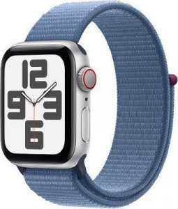 Smartwatch Apple Watch SE GPS + Cellular, 40mm Koperta z aluminium w kolorze srebrnym z opaskš sportowš w kolorze zimowego błękitu 1
