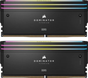 Pamięć Corsair Dominator Titanium RGB, DDR5, 64 GB, 6400MHz, CL32 (CMP64GX5M2B6400C32) 1