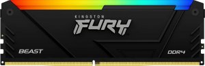 Pamięć Kingston Fury Beast RGB, DDR4, 32 GB, 2666MHz, CL16 (KF426C16BB2A/32) 1