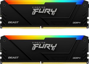 Pamięć Kingston Fury Beast RGB, DDR4, 64 GB, 3200MHz, CL16 (KF432C16BB2AK2/64) 2